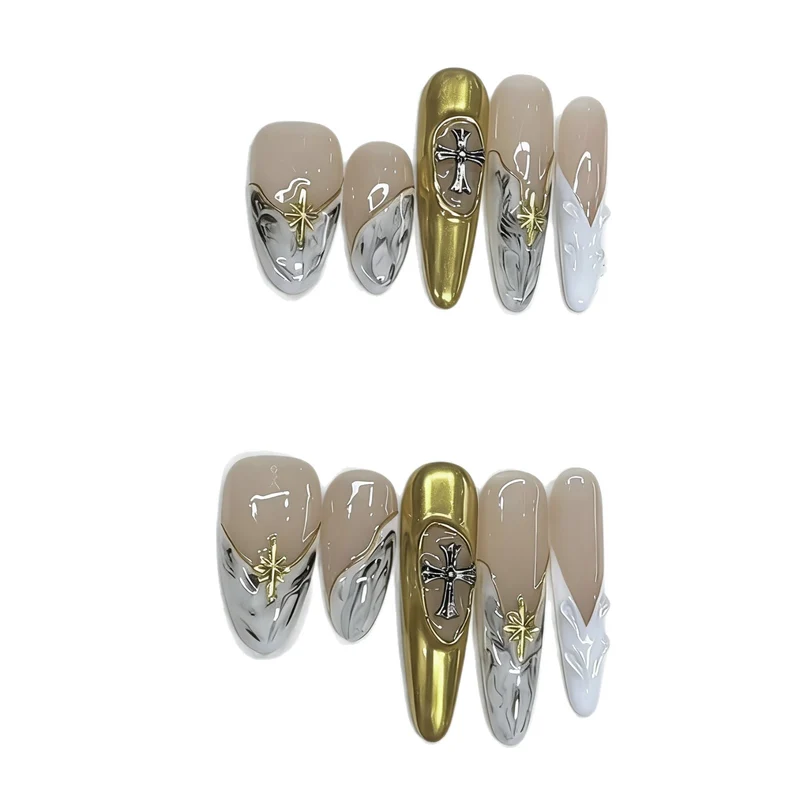 Stylish Artistic Press-On Nail Set Stornfield