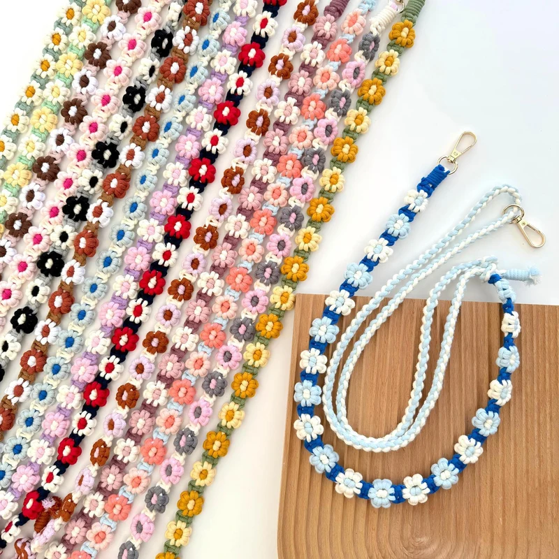 Macrame-Hundeleine mit floralen Details Karnz