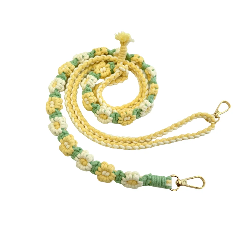 Macrame-Hundeleine mit floralen Details Karnz