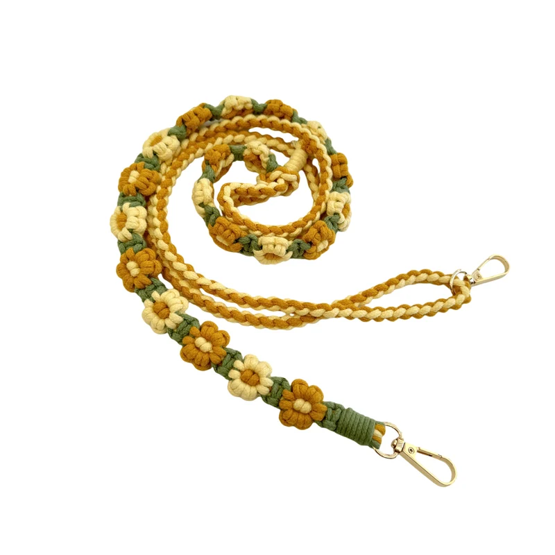 Macrame-Hundeleine mit floralen Details Karnz
