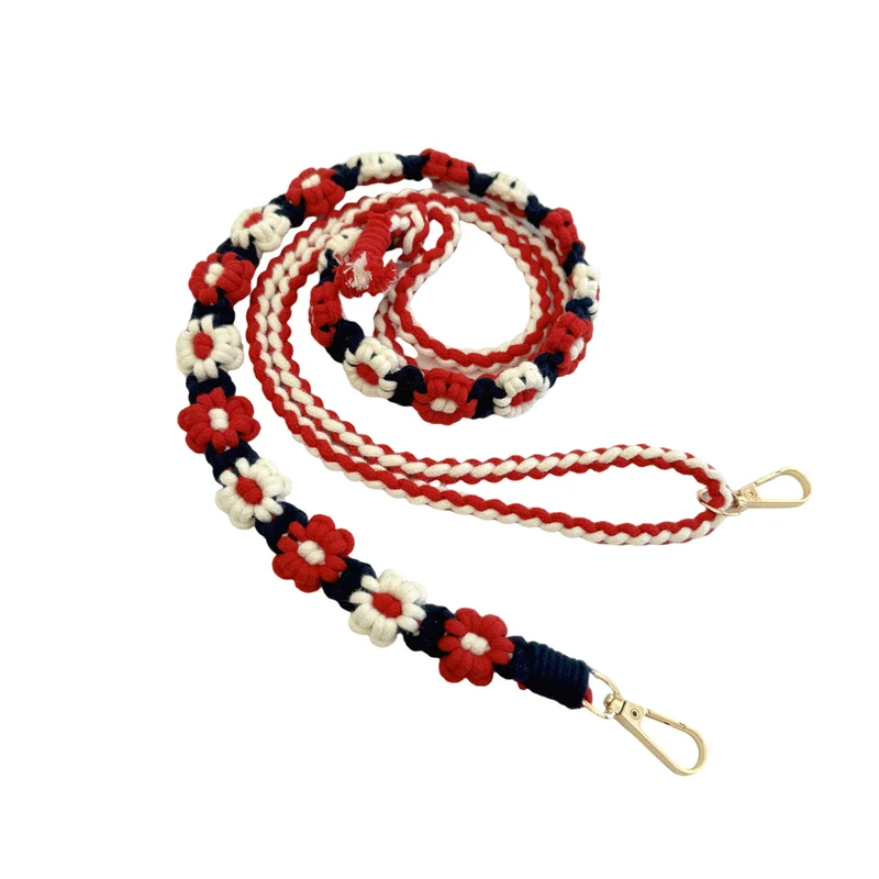Macrame-Hundeleine mit floralen Details Karnz