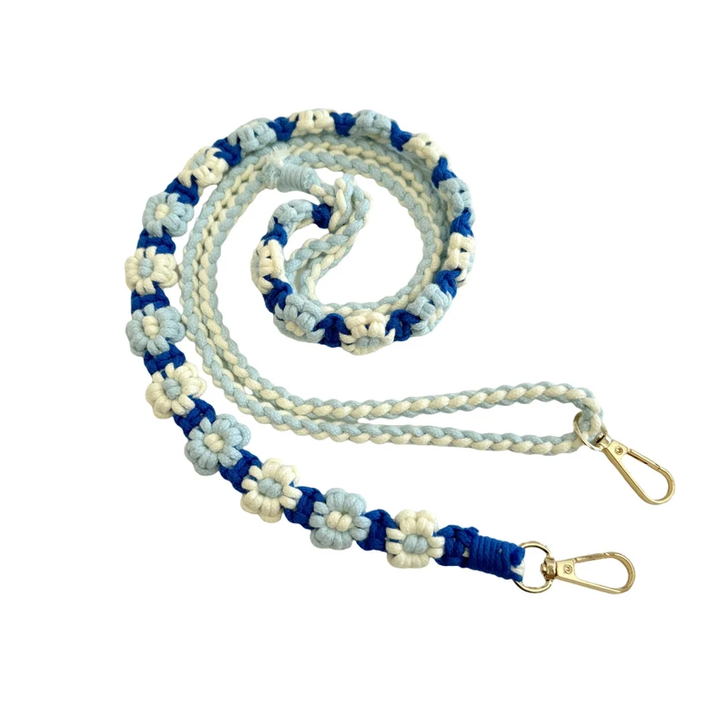 Macrame-Hundeleine mit floralen Details Karnz