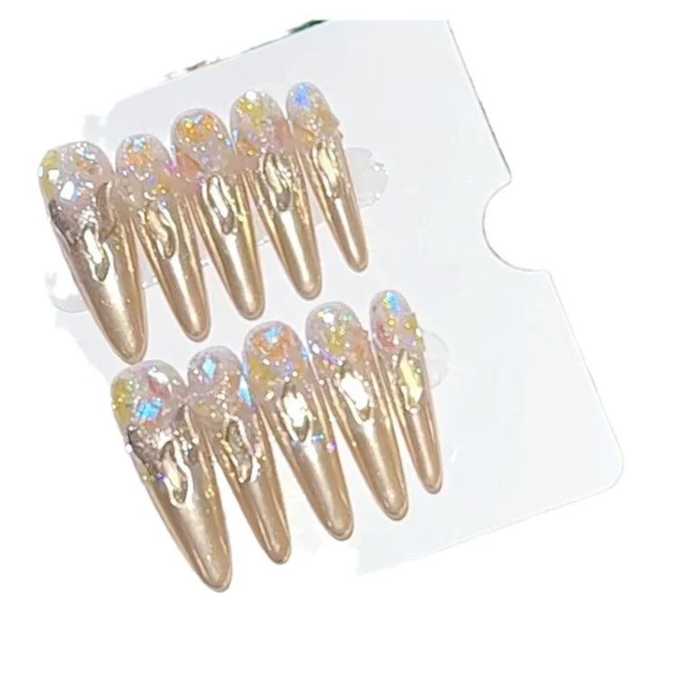 Premium Stiletto Press-On Nails with Glitter Accents Stornfield