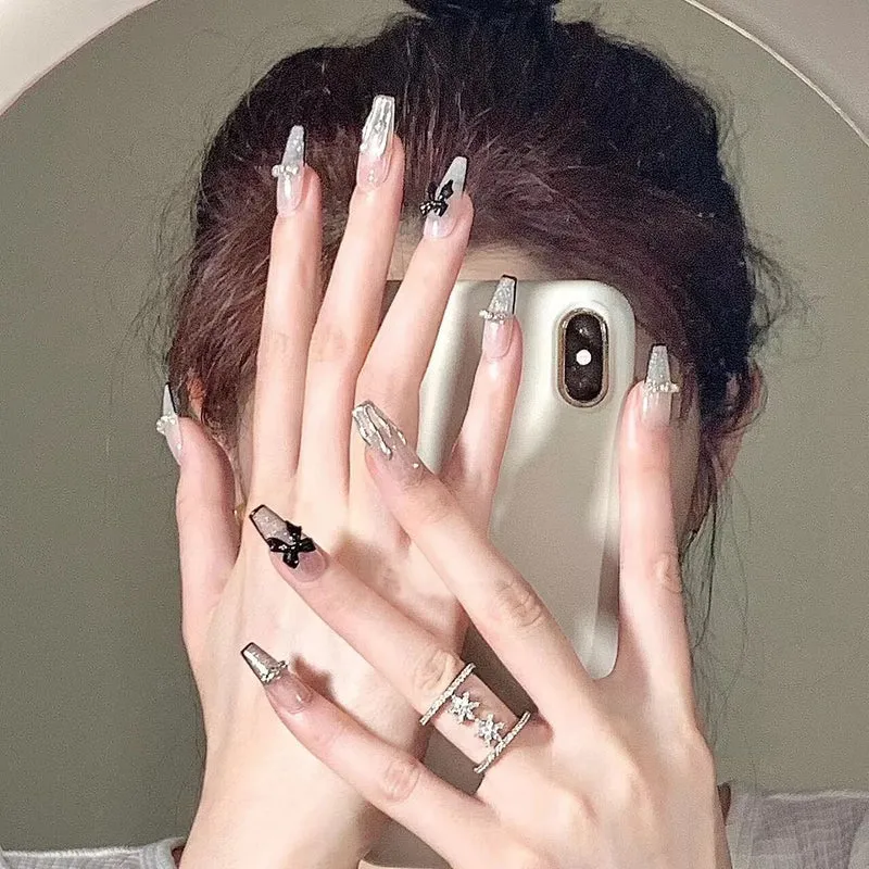 Premium Rhinestone-Embellished Press-On Nail Set Stornfield 1787296405