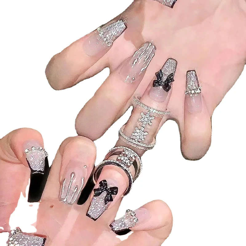 Premium Rhinestone-Embellished Press-On Nail Set Stornfield 1787296405