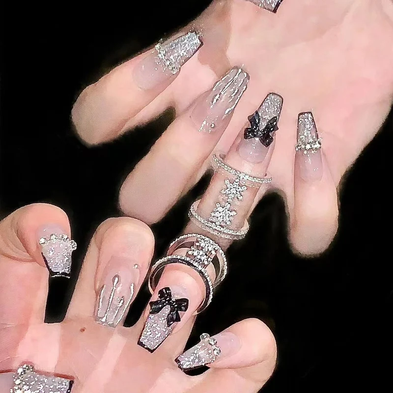 Premium Rhinestone-Embellished Press-On Nail Set Stornfield 1787296405