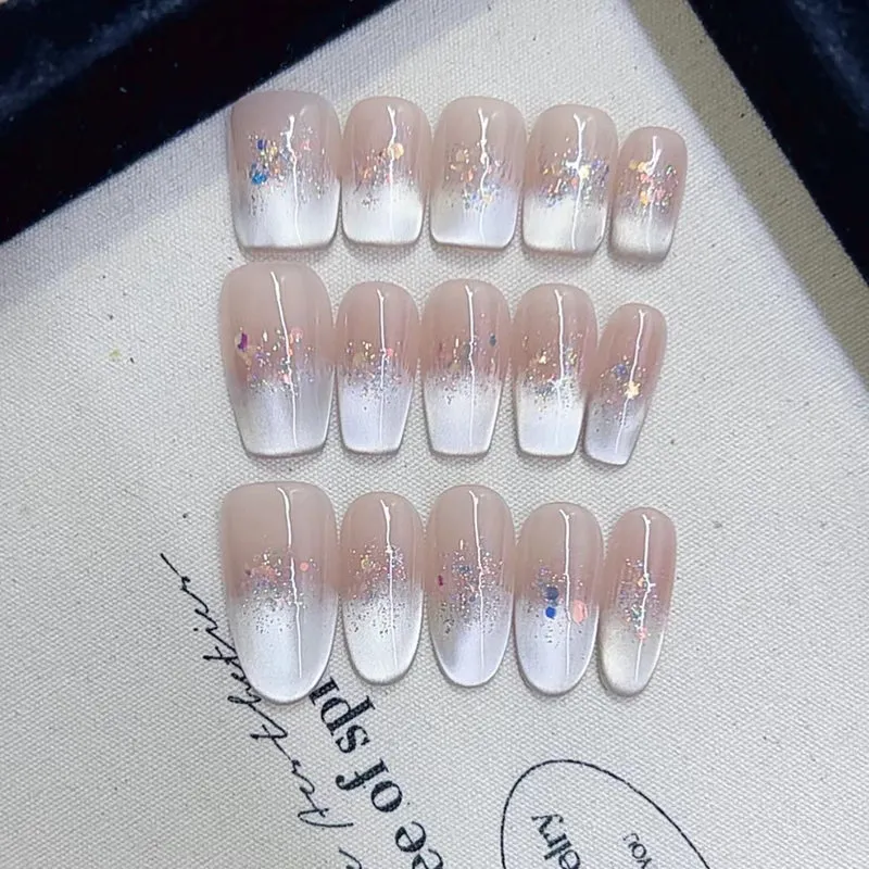 Premium Ombre Glitter Press-On Nail Set Stornfield