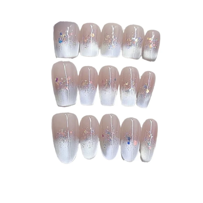 Premium Ombre Glitter Press-On Nail Set Stornfield