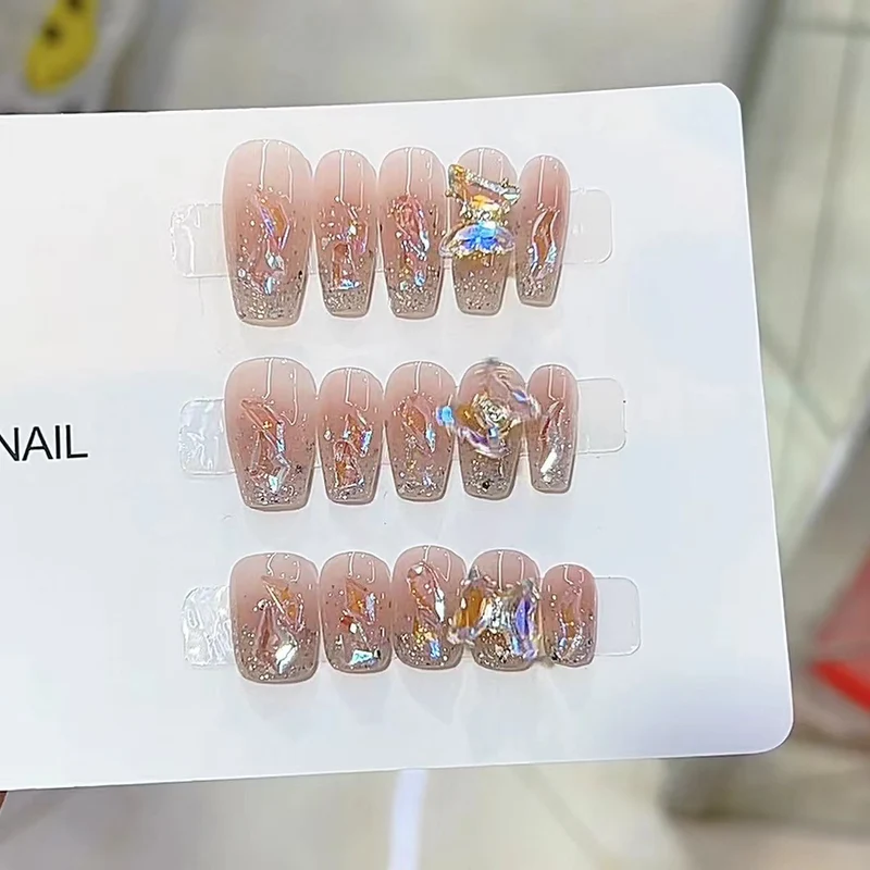Glittery Acrylic Press-On Nails Stornfield