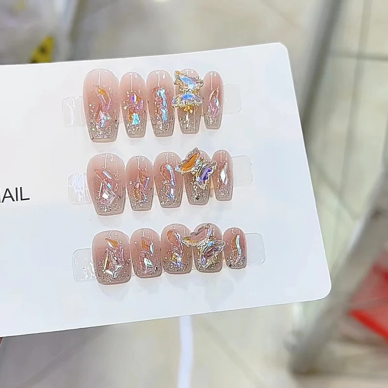 Glittery Acrylic Press-On Nails Stornfield