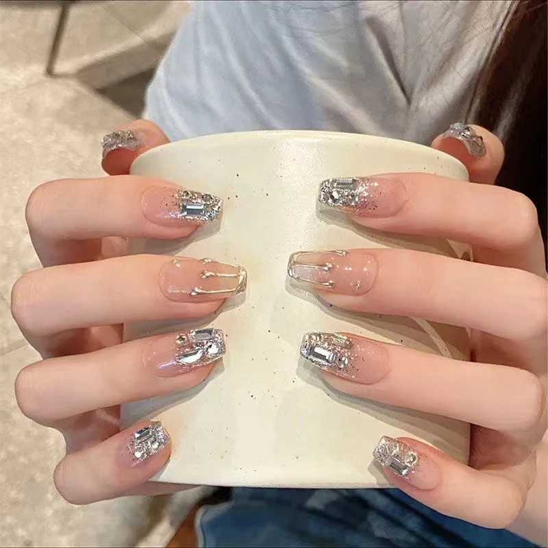 Glitter-Accented Press-On Nail Set Stornfield
