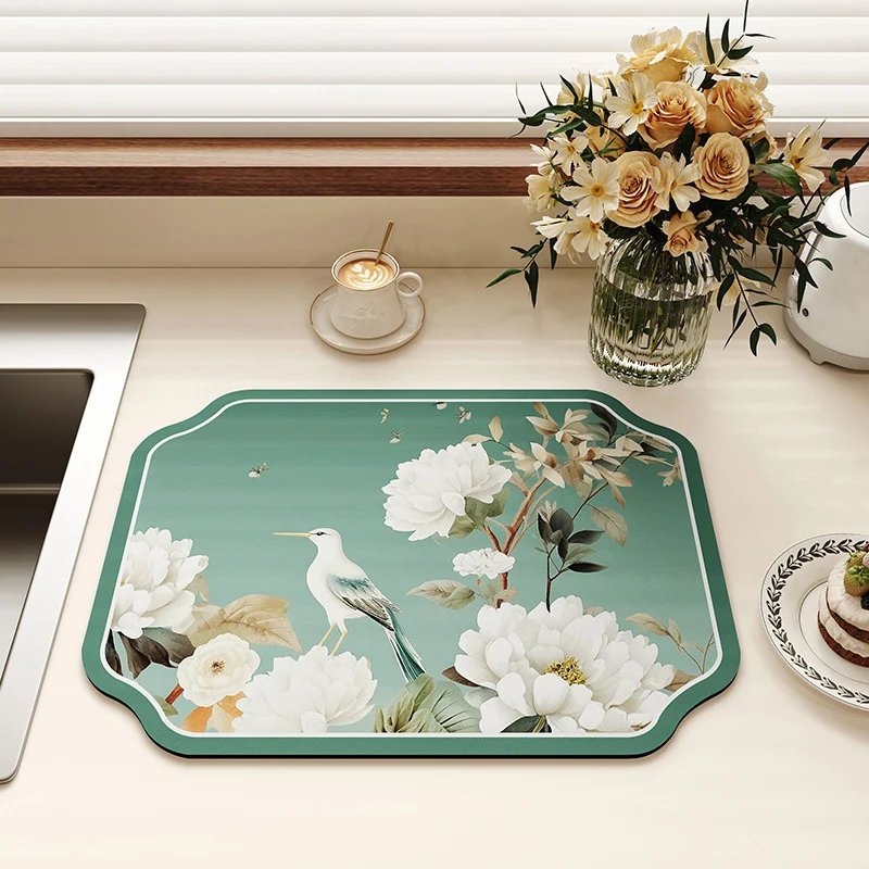 Vintage Floral Design Küchenmatte