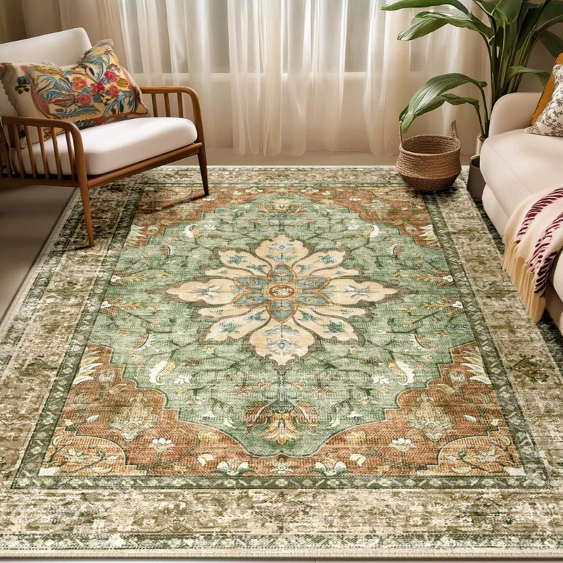 Vintage Floral Design Bereichsteppich