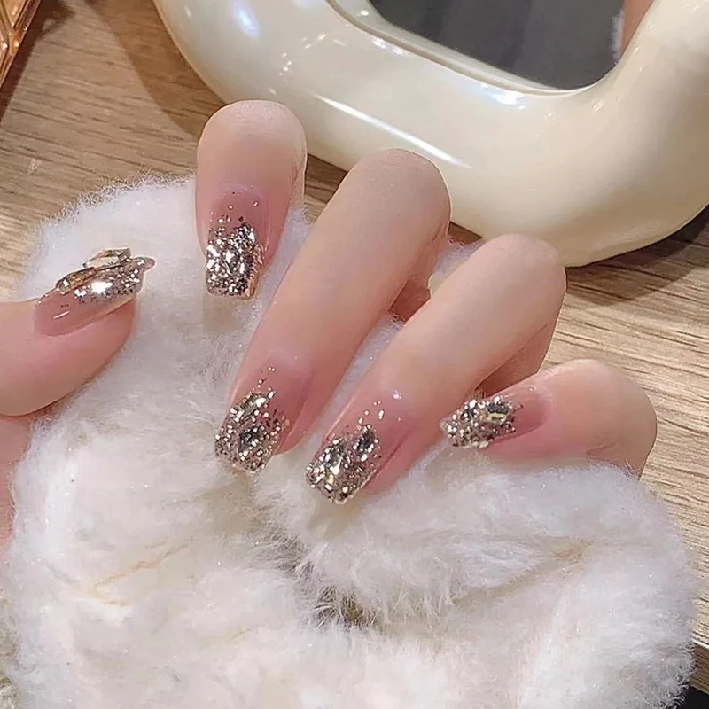 Glamorous Gemstone-Inspired Press-On Nail Art Stornfield