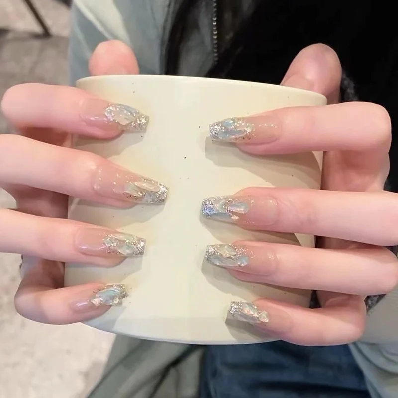 Glamorous Crystal-Accented Press-On Nail Set Stornfield