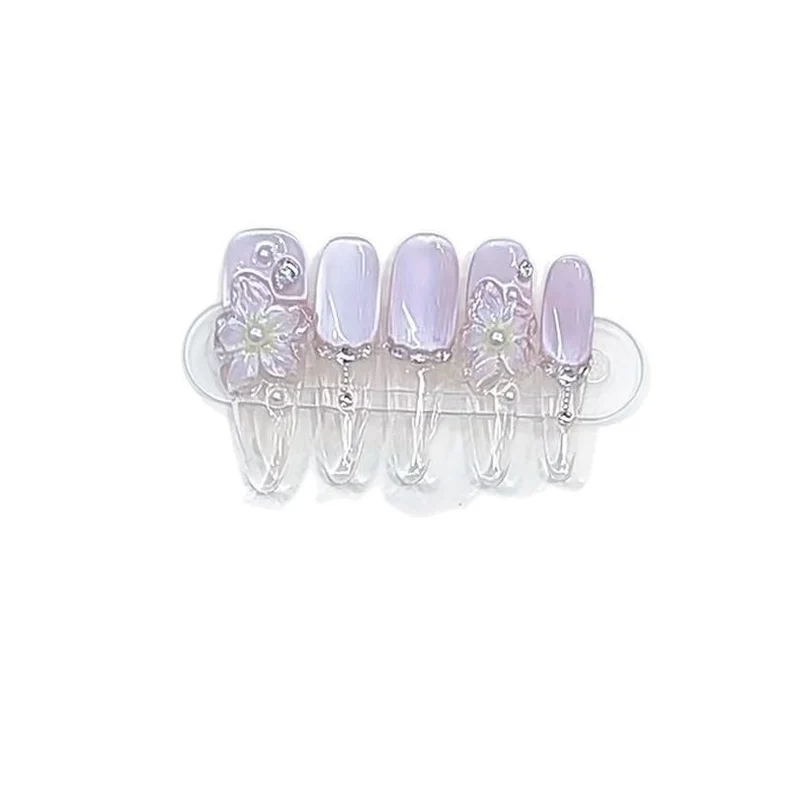 Floral Embellished Press-On Nail Set Stornfield