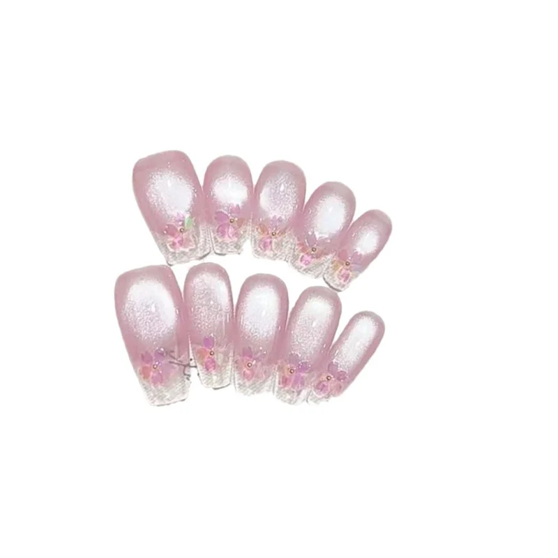 Floral Accent Press-On Nail Art Set Stornfield