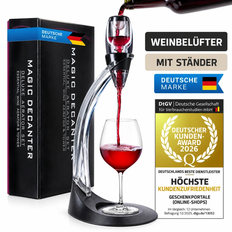 Luxus Weinbelüfter mit Ständer - Premium Wein-Dekanter Set