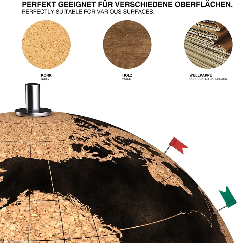 100 Markierungsfähnchen für Pinnwände & Weltkarten – 5 Farben Mix