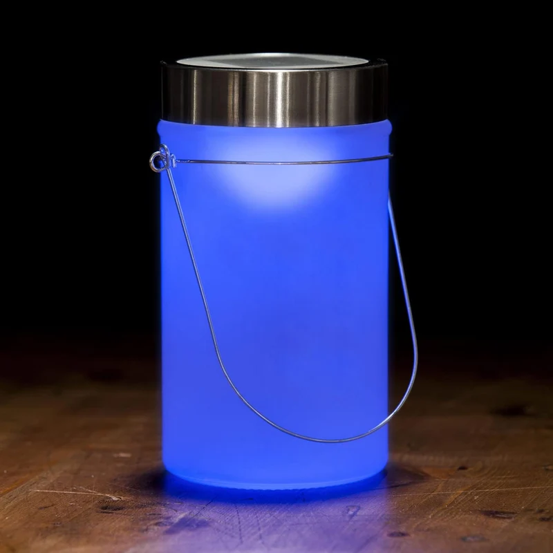 Sun Jar Solar-Laterne Blau - Witterungsbeständige LED-Dekoleuchte