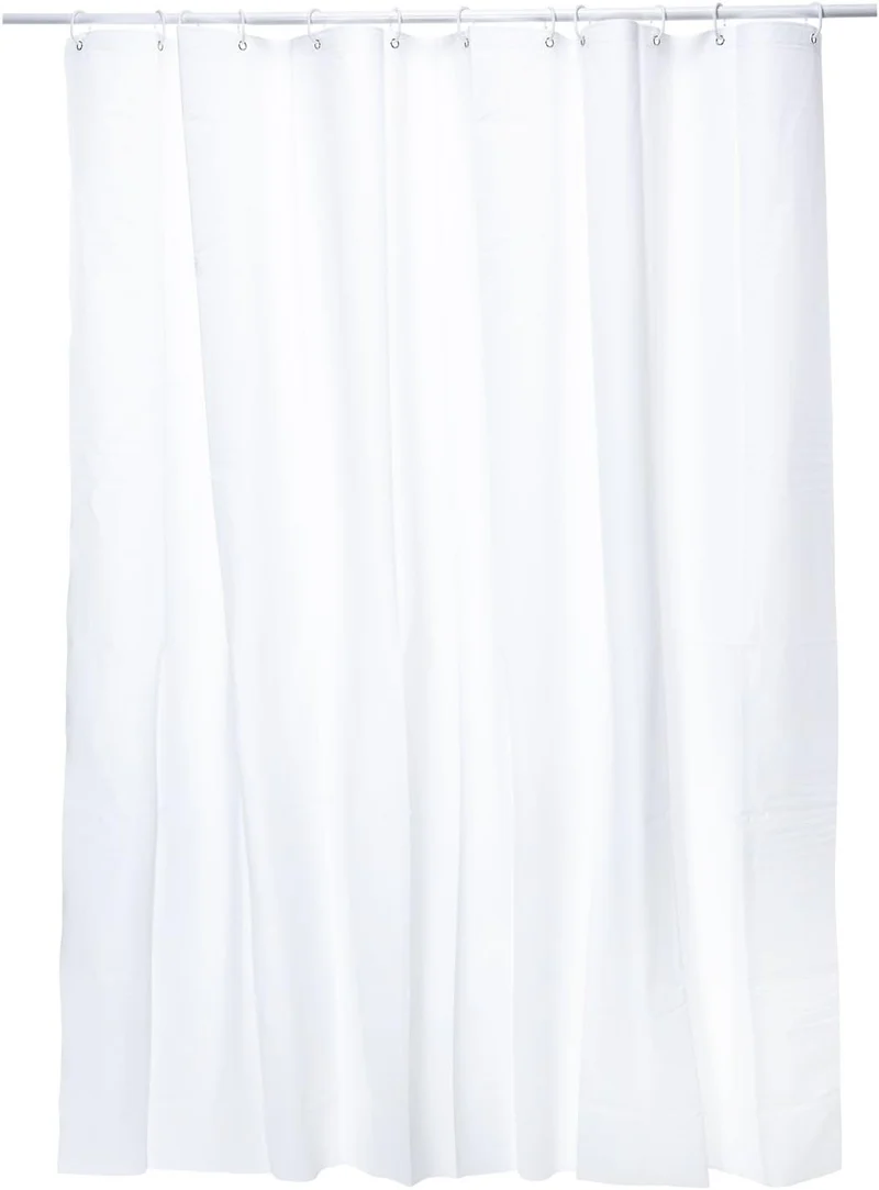 Duschvorhang 180x200 cm - Weißer Anti-Schimmel PEVA Badvorhang