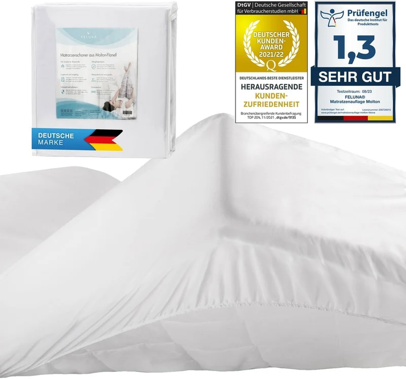 Molton Matratzenschoner 140x200cm - Wasserdichte Betteinlage