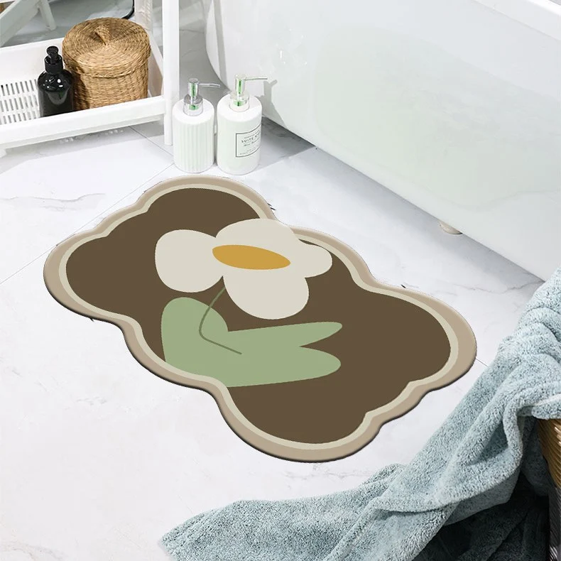 Decorative Floral Bath Mat Stornfield