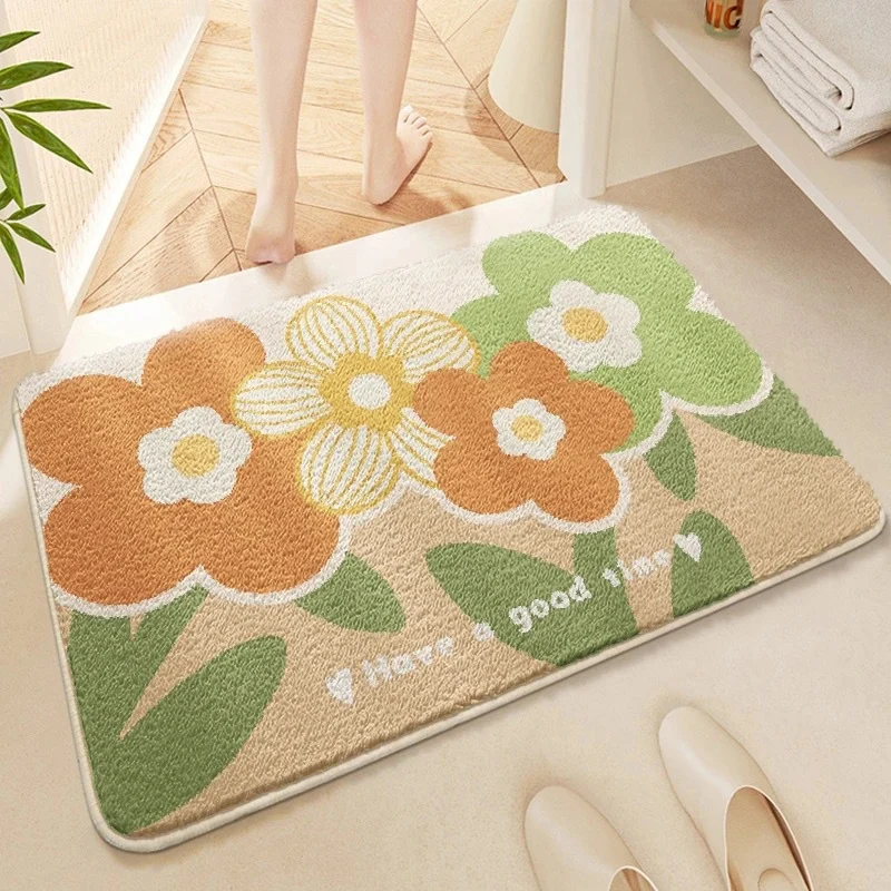 Floral Patterned Bath Mat Stornfield
