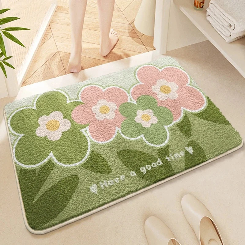 Floral Patterned Bath Mat Stornfield