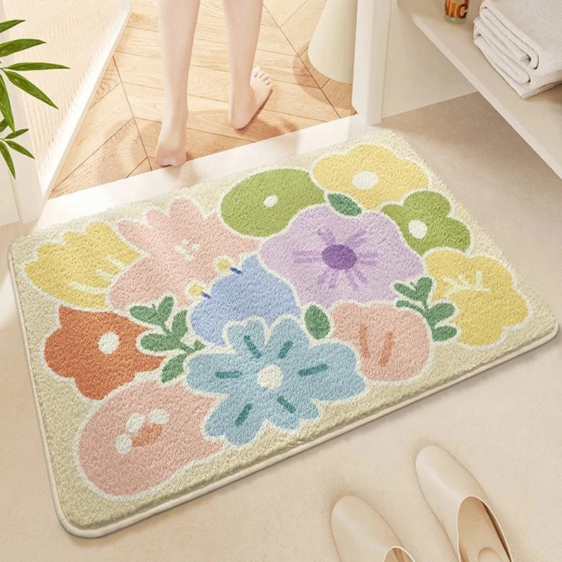 Floral Patterned Bath Mat Stornfield