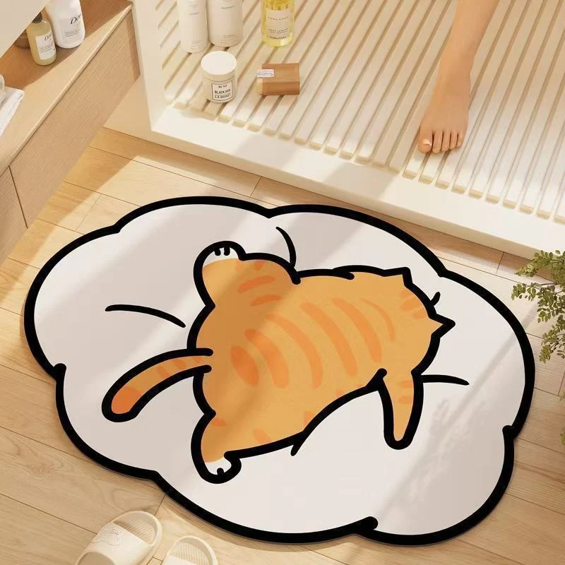 Whimsical Cat-Themed Bath Mat Stornfield