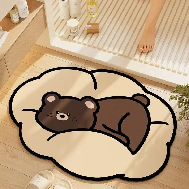 Whimsical Cat-Themed Bath Mat Stornfield