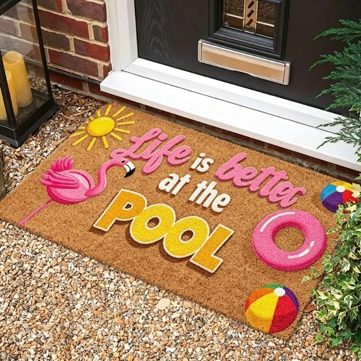Tropical Leaf Design Outdoor Doormat Stornfield