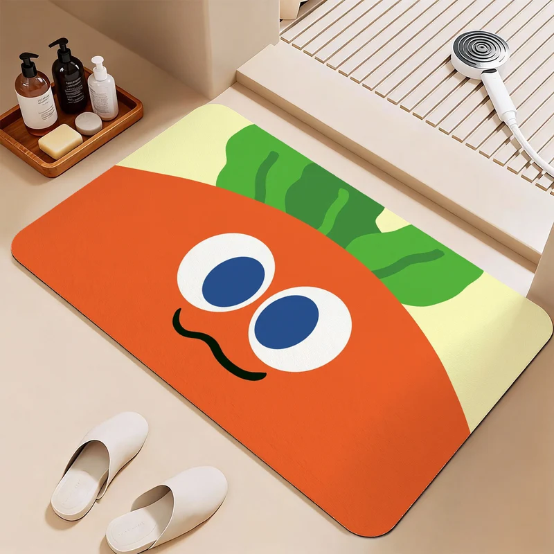 Playful Vegetable-Themed Bath Mat Stornfield