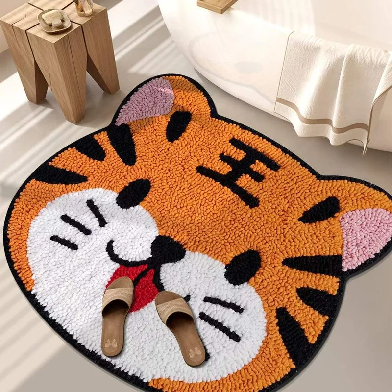 Playful Tiger-Themed Bathroom Mat Stornfield