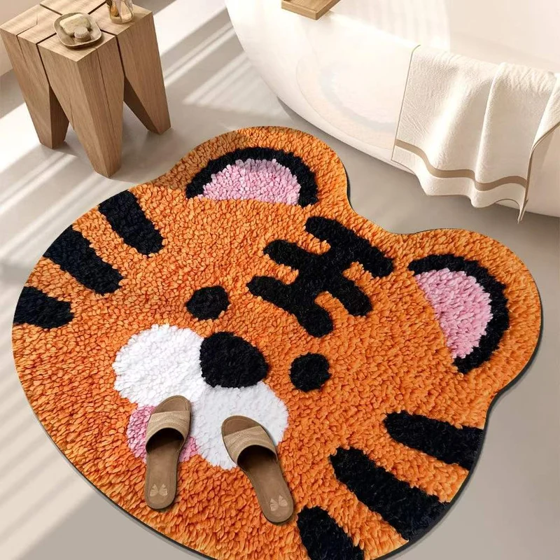 Playful Tiger-Themed Bathroom Mat Stornfield