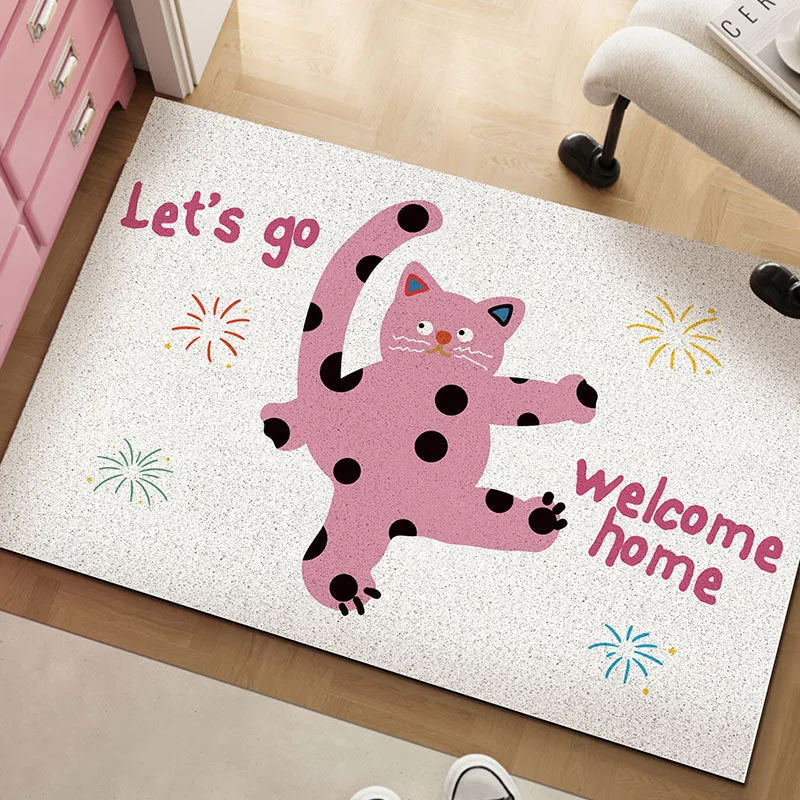 Playful Cat-Themed Decorative Mat Stornfield