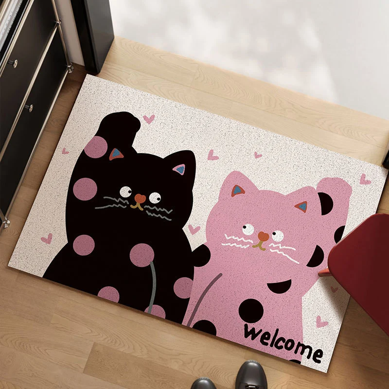 Playful Cat-Themed Decorative Mat Stornfield