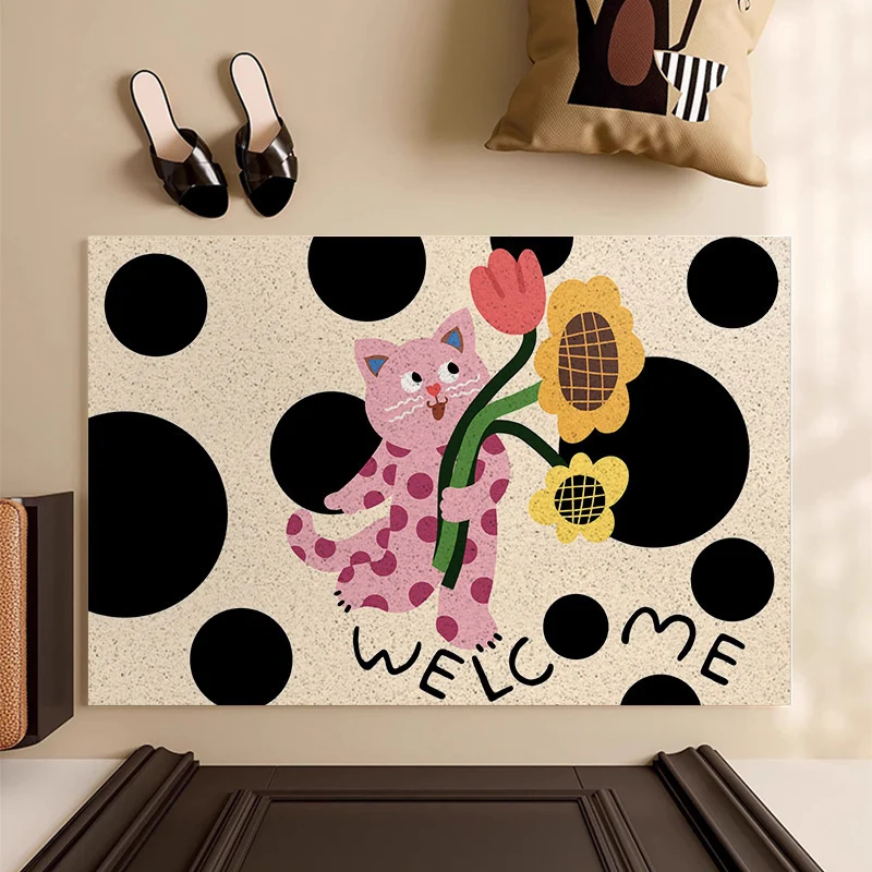 Playful Cat-Themed Decorative Mat Stornfield
