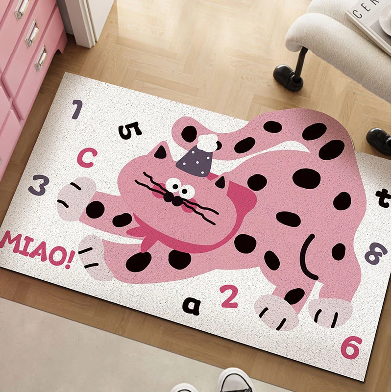 Playful Cat-Themed Decorative Mat Stornfield