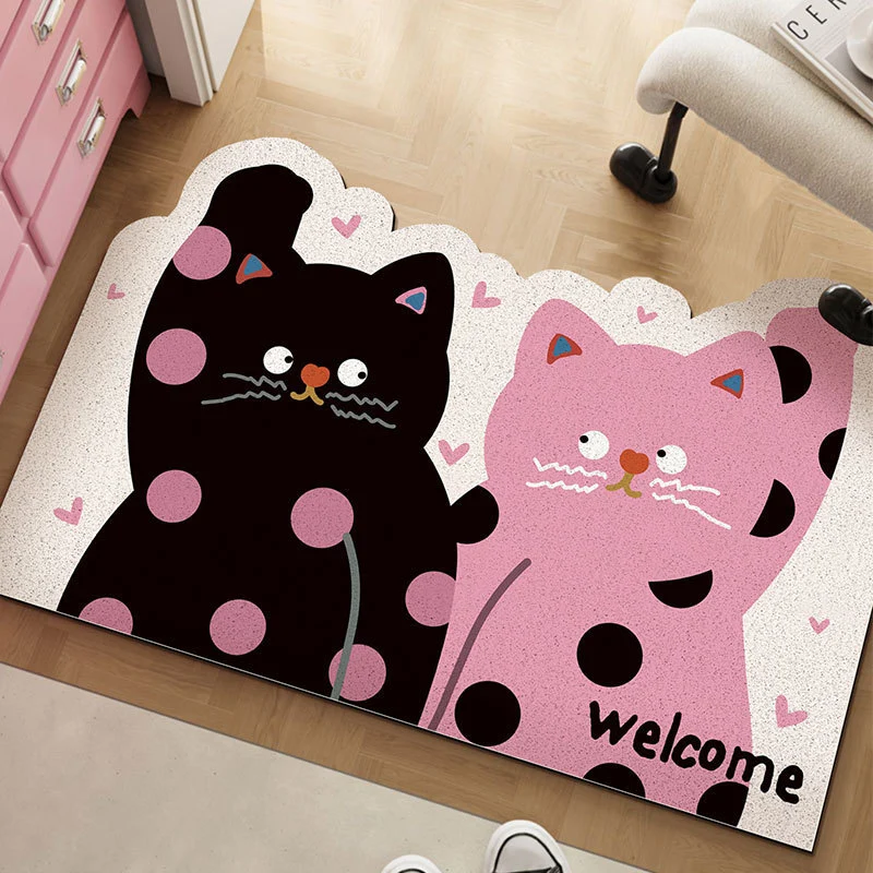 Playful Cat-Themed Decorative Mat Stornfield
