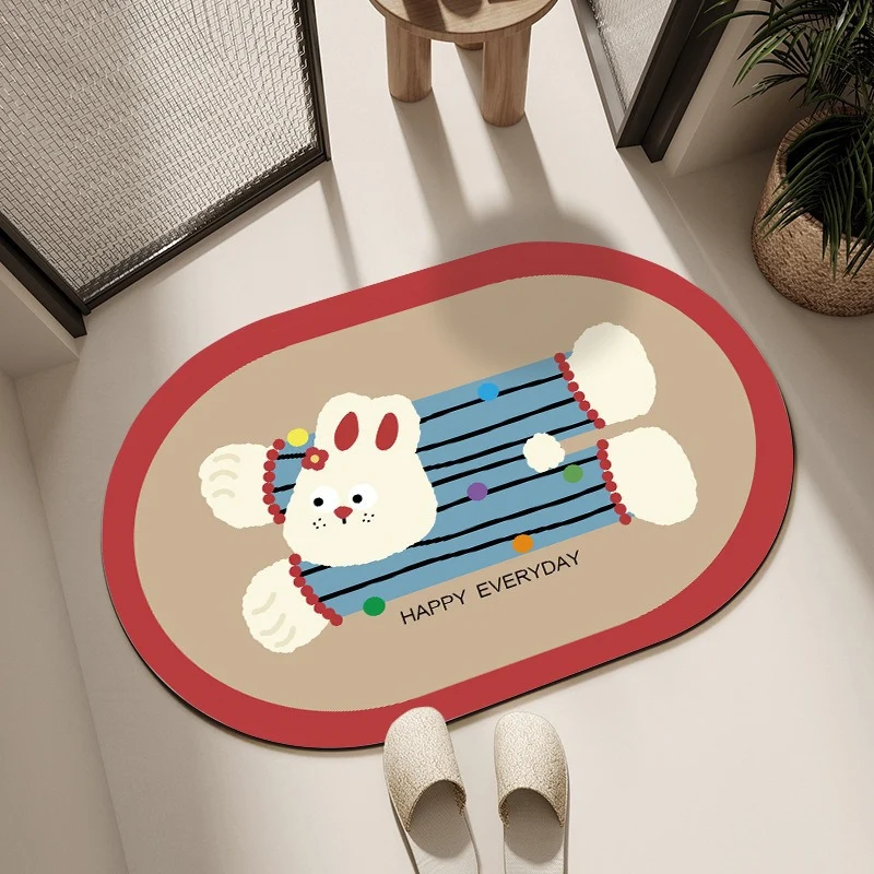 Playful Cartoon-Themed Bath Mat Stornfield
