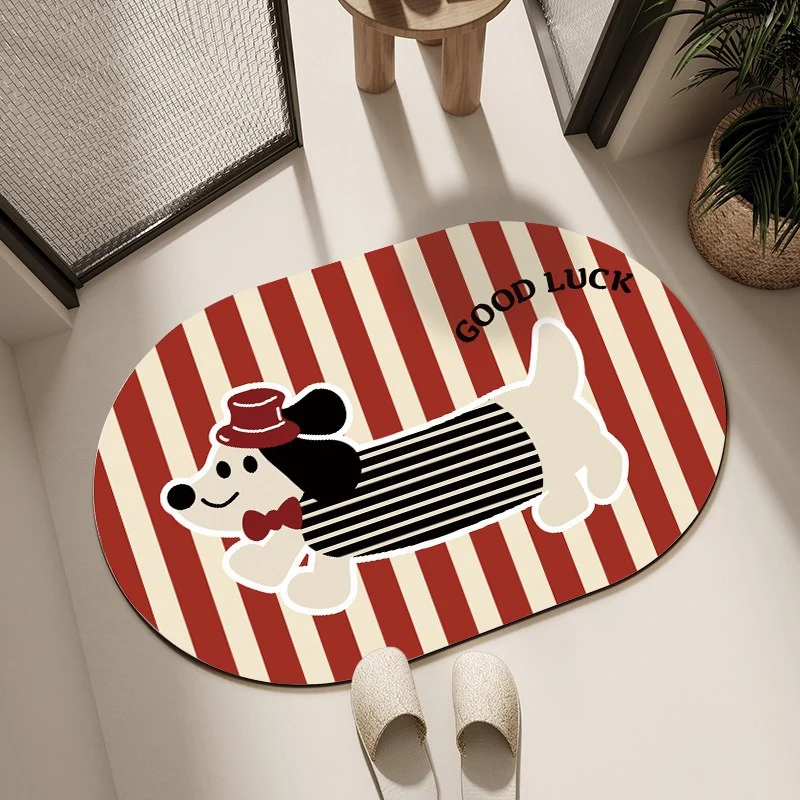 Playful Cartoon-Themed Bath Mat Stornfield