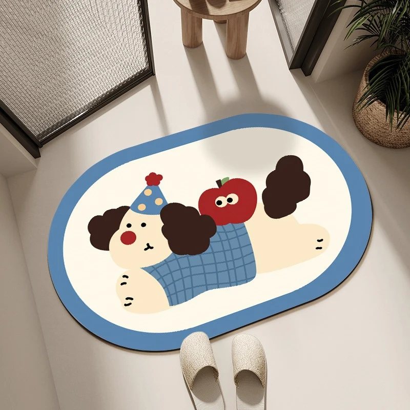 Playful Cartoon-Themed Bath Mat Stornfield