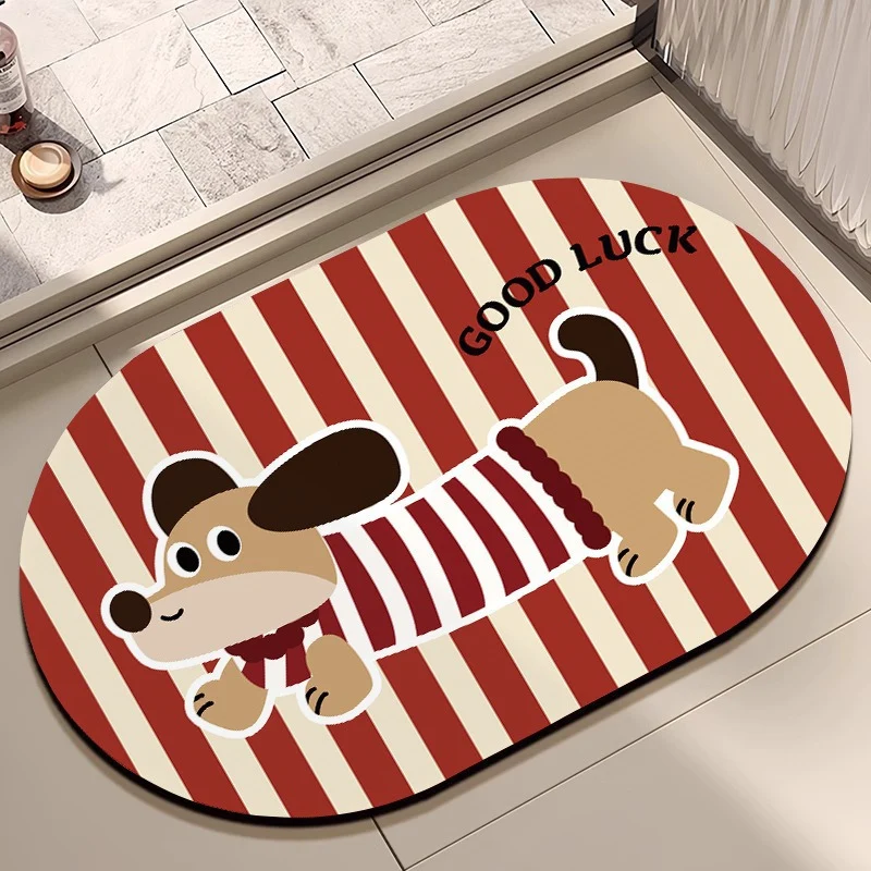 Playful Cartoon-Themed Bath Mat Stornfield