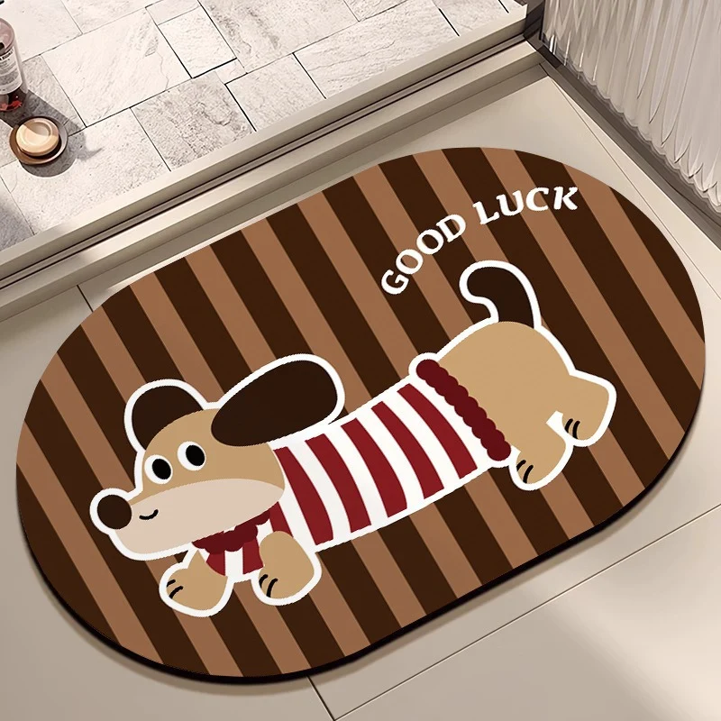 Playful Cartoon-Themed Bath Mat Stornfield