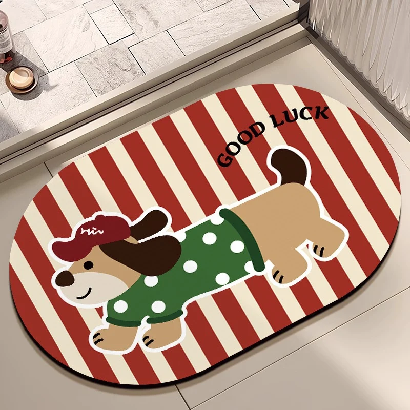 Playful Cartoon-Themed Bath Mat Stornfield
