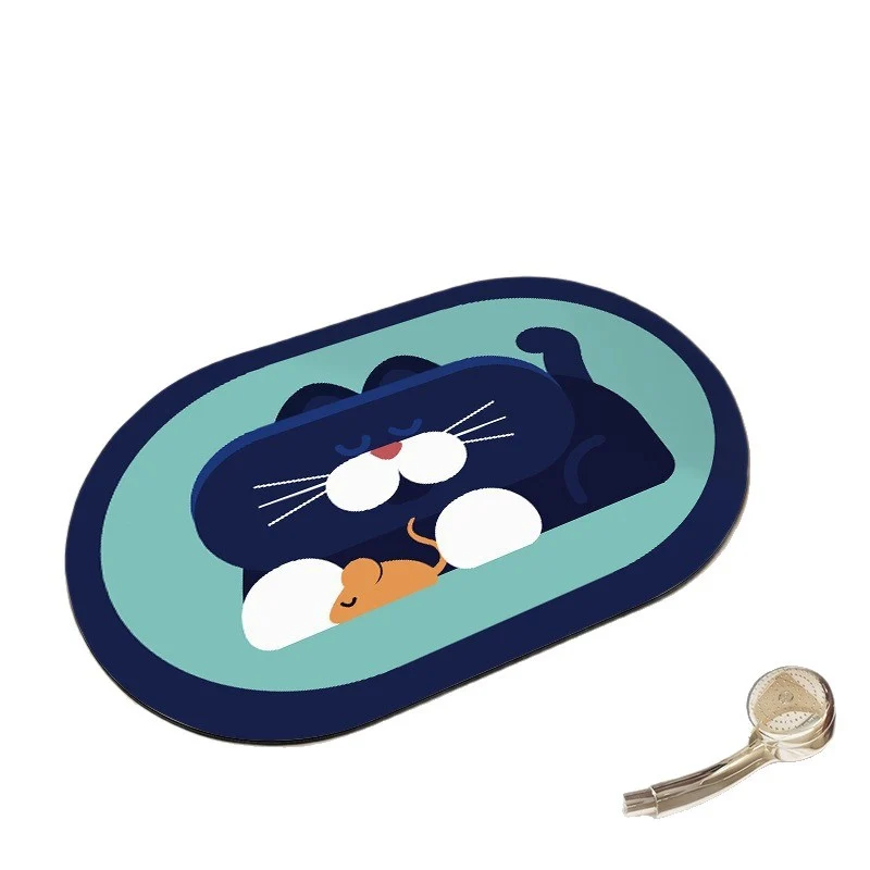 Playful Cartoon-Themed Bath Mat Stornfield