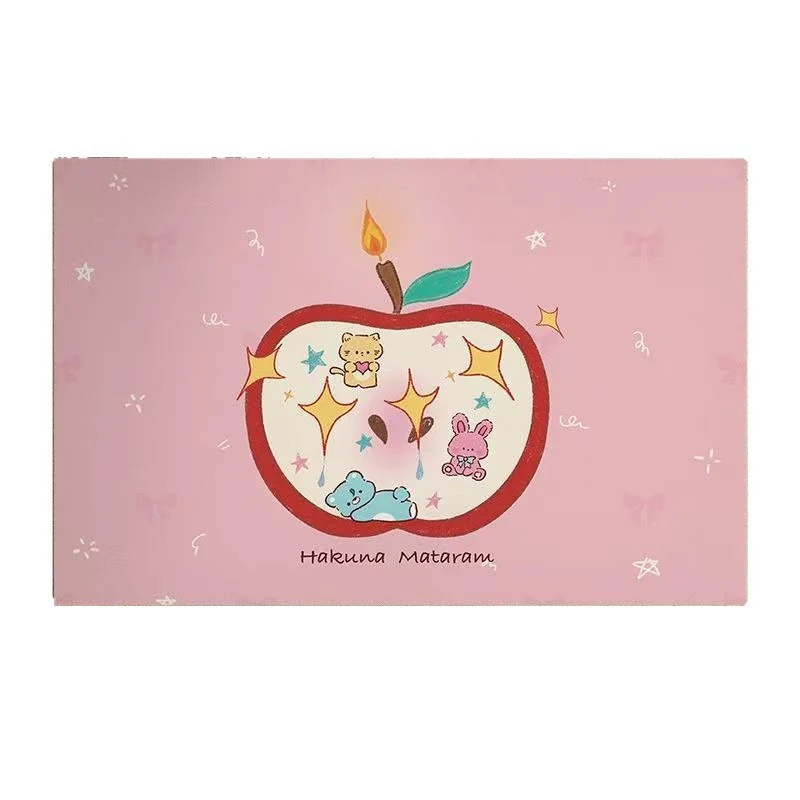 Playful Cartoon Apple-Themed Area Rug Stornfield