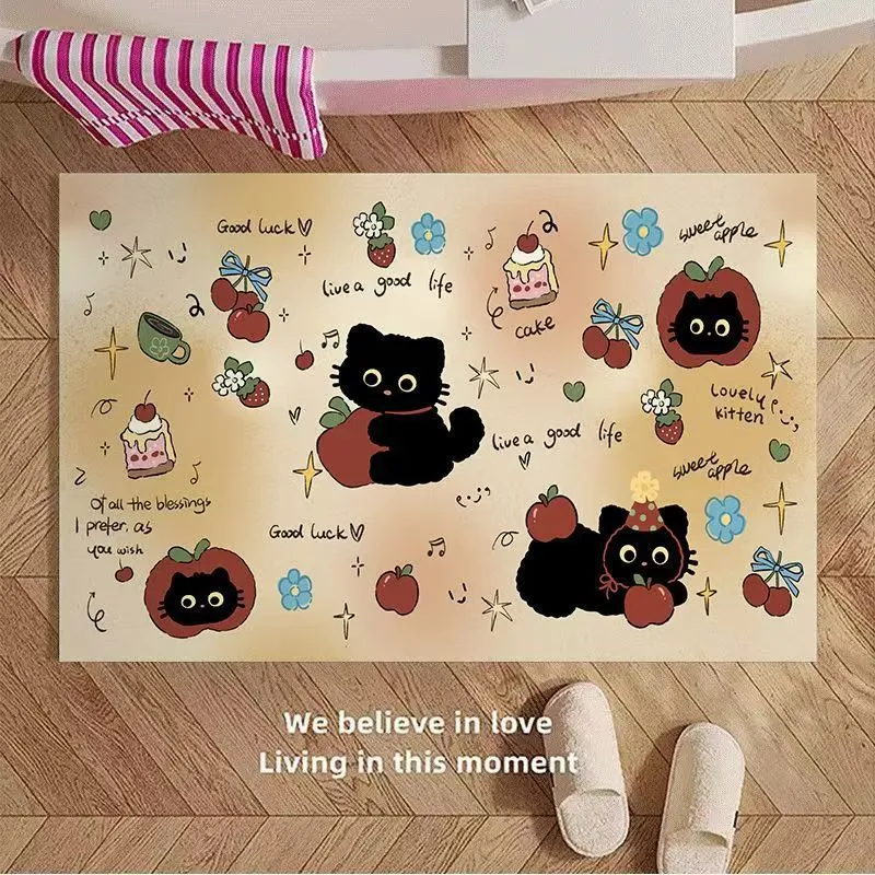 Playful Cartoon Apple-Themed Area Rug Stornfield